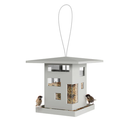 Umbra Bird House Feeder - Grey|Cabane et mangeoire à oiseaux de Umbra - grise