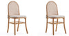 Ensemble 2 chaises de salle à manger Paragon de Manhattan Comfort avec coussins crème - cannage naturel