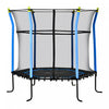 Soozier Mini Trampoline Pour Enfants De 63\" Pour Interieur/exterieur Avec Filet D'enceinte, Poteau Elastique Epais Rembourre, Cadeau Pour Enfant De 3 A 10 Ans, Bleu