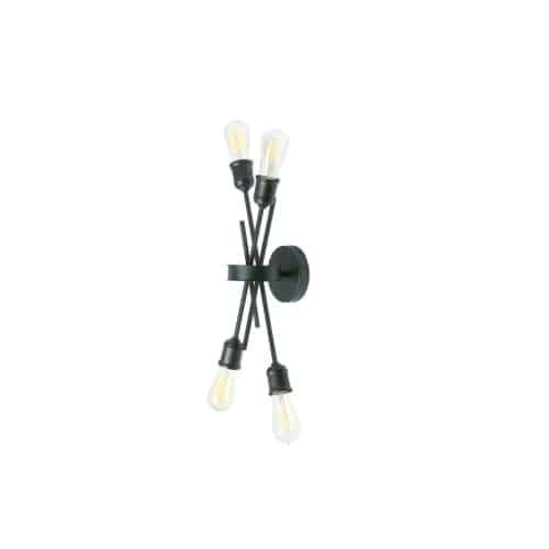 Applique murale Nebraska de Dainolite avec fini espresso et 4 ampoules