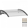 Outsunny Store de fenetre, auvent de terrasse en polycarbonate, blanc