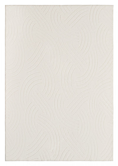 Velvet Crescent Cream Washable Shag Area Rug 8'x10' Indoor Area Rug | Tapis A Poils Longs Lavable En Velours Creme Crescent 8'x10'