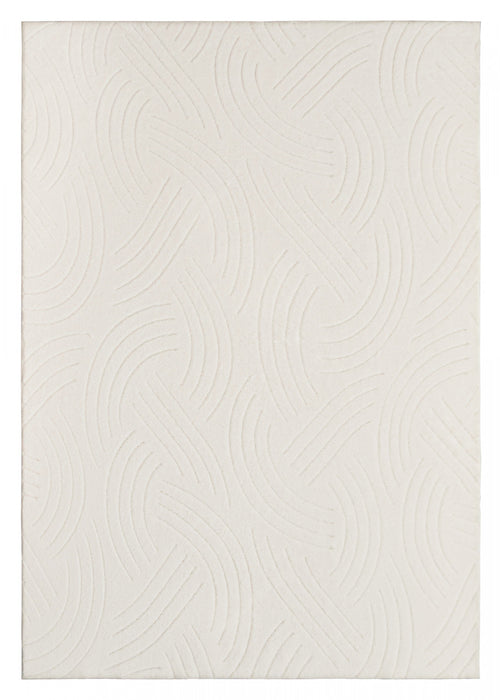 Tapis A Poils Longs Lavable En Velours Creme Crescent 8'x10'
