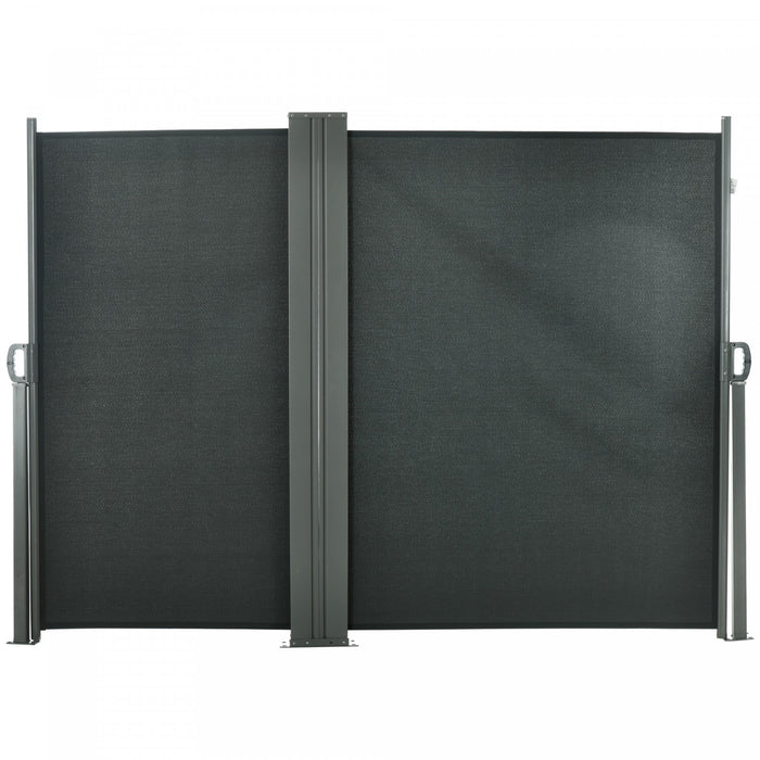 Outsunny Auvent Lateral Retractable Double 236\" X 63\" Ecran De Patio, Gris