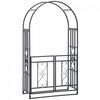 Outsunny Arche De Jardin En Acier De 81 Po Avec Porte Pelouse Cour Arriere