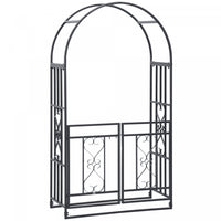Outsunny Arche De Jardin En Acier De 81 Po Avec Porte Pelouse Cour Arriere