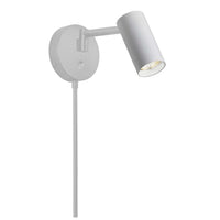 Projecteur mural Stanly de Dainolite avec bras articulé, fini blanc mat et 1 ampoule