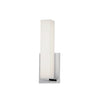 Applique murale Vonte de Dainolite en verre blanc, avec fini chromé poli et ampoule de 12 W