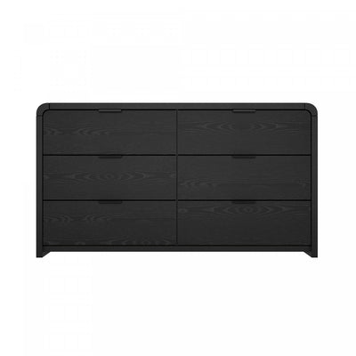 Grace Modern 60" Dresser in Black (6-Drawer) | Commode moderne Grace 60" en noir (6 tiroirs)