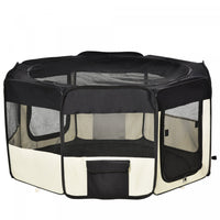 Pawhut 47,25 Pouces Parc Souple Pour Animaux De Compagnie, Chenil Pliant Pour Chiots, Tente Pour Chi