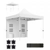 Outsunny Tente A Auvent Escamotable Robuste 10' X 10', Upf50+, Blanc