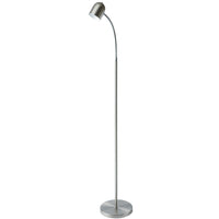 Lampe à pied de Dainolite avec fini chromé satiné et ampoule à DEL de 5 W