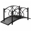 Outsunny Pont De Jardin 3,3', Pont D'etang Avec Garde-corps, Noir