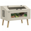 Pawhut Terrarium Pour Reptiles De 29 Gallons, 31,5\" X 20\" X 24\" Reservoir Pour Reptiles A Ouverture Superieure Avec Fenetres En Verre Trempe, Ventilations, Pour Serpents, Lezards, Cameleons, Hamsters