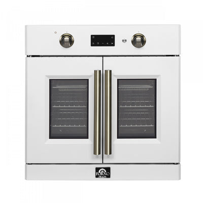 Forno Asti 30" French Door Electric Wall Oven, White, 3.68 cu. ft. - FBOEL1333-30WHT | Four mural electrique a porte francaise Asti 30 po, blanc, 3,68 pi³ - FBOEL1333-30WHT