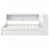 Arthur Full Size Wood Daybed with LED Light, USB Port and 2 Storage Drawers, White | Lit de jour Arthur en bois format Full avec LED, port USB et 2 tiroirs de rangement, blanc