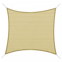 Voile D'ombrage Carre 3 X 3 M Polyethylene Haute Densite Resistant Aux Uv Coloris Sable