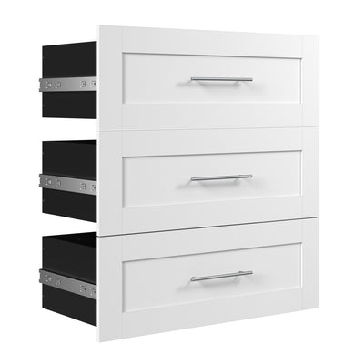 Bestar Pur 3 Drawer Set for 36 W Closet Organizer - White|Ensemble de 3 tiroirs Pur de Bestar pour organisateur de garde-robe de 36 po (L) - blanc