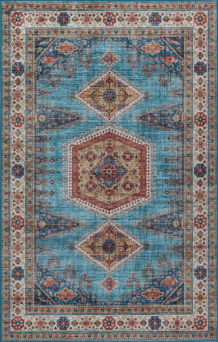 Tapis Traditionnel Tracy 8'0\" x 10'0\" en Bleu