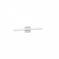 Lumière de coiffeuse Arandel de Dainolite en acrylique blanc qui diffuse la lumière, avec fini chromé poli et ampoule à DEL de 18 W