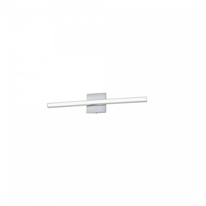 Lumière de coiffeuse Arandel de Dainolite en acrylique blanc qui diffuse la lumière, avec fini chromé poli et ampoule à DEL de 18 W