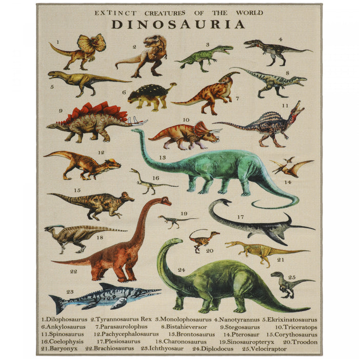 Grand tapis de jeu Qaba, 200 x 150 cm, tapis educatif en polyester antiderapant pour bebe, tapis de ramper pour chambre et salon avec motif dinosaure, kaki
