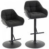 HOMCOM Bar Stools Set of 2, Adjustable Swivel Counter Height Barstools