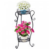 Support De Pot De Fleur A 2 Etageres Outsunny Presentoir De Plantes Autoportant A 2 Niveaux Interieur Exterieur Metal Facile A Nettoyer Porche, Patio, Cour Ou Salons