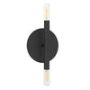Applique murale Wand de Dainolite avec fini noir mat et 2 ampoules