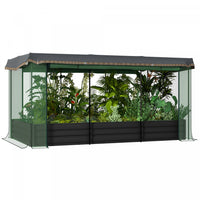 Outsunny Lit De Jardin Sureleve Galvanise Avec Cage De Culture Et Toile
