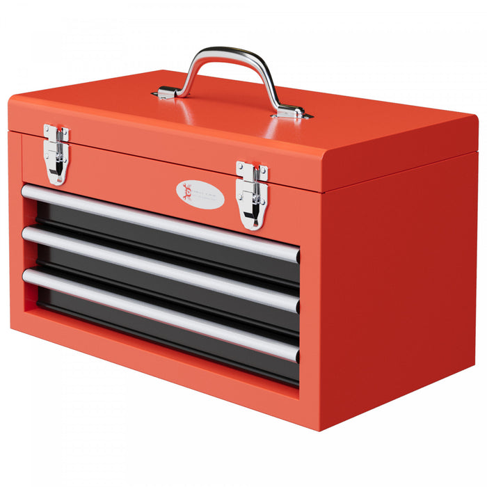 Durhand Boite A Outils A 3 Tiroirs Avec Loquet Coffre A Outils Rouge