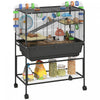 3 Tier Rolling Hamster Cage With Storage Shelf For Syrian