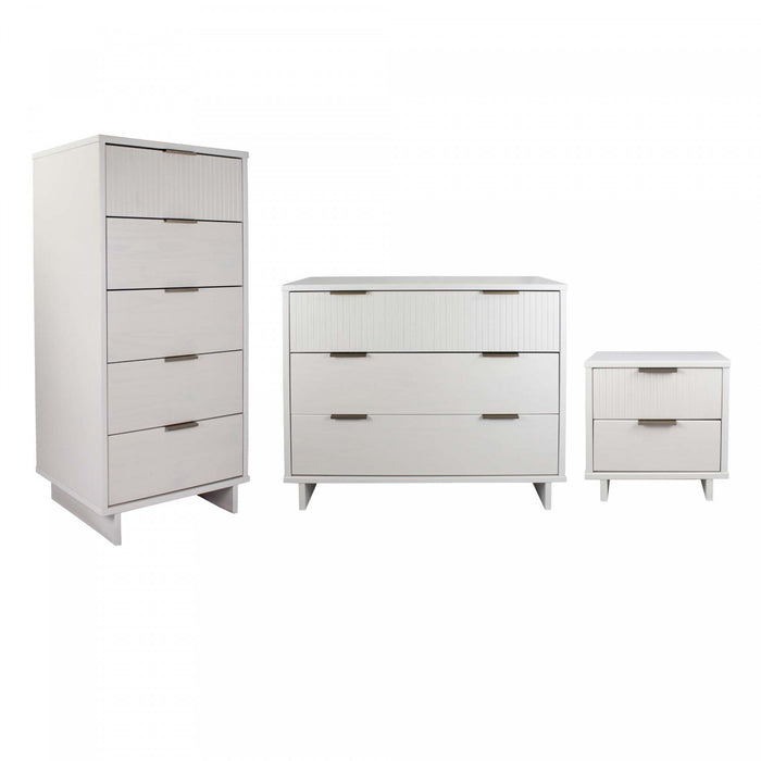 Ensemble de commode moderne Granville 3 pieces en blanc