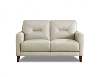 Hydeline Mavis Leather Loveseat - Vanilla | Hydeline Mavis Causeuse en cuir – Vanille