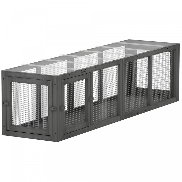 Tunnel d'exterieur pour chat, Enclos en bois, gris