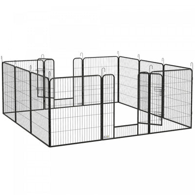 Pawhut Dog Playpen, Heavy-duty Metal Puppy Play Pen, Pet Exercise Fences For Outside And Indoor, Diy|Pawhut Parc Pour Chien En Metal Robuste, Cloture D'exercice Pour Animaux De Compagnie Pour L'exterie