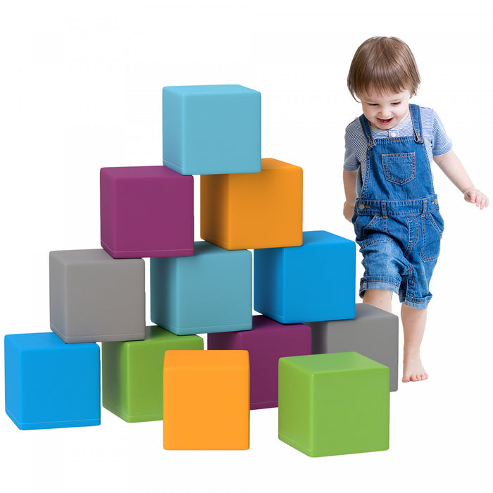Soozier Blocs De Mousse 12 Pcs, Equipement De Jeu Doux Pour Enfants, Jouets D'escalade Pour Tout-petits, Structures De Jeu Sures Pour Le Developpement De L'apprentissage Des Bebes