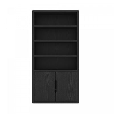 Rivington Modern 40" Bookcase Cabinet in Black | Armoire bibliotheque moderne Rivington 40" en noir
