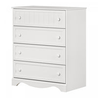 Savannah Commode 4 Tiroirs - Blanc Solide