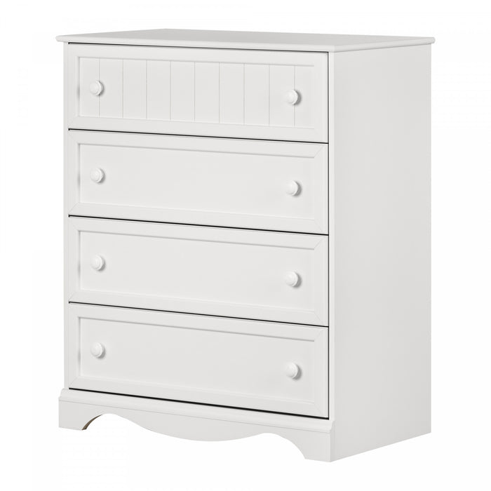 Savannah Commode 4 Tiroirs - Blanc Solide