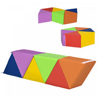 Qaba Ensemble De Jeu En Mousse 2 Pieces, Ensemble De Jeu Souple Pour Activites De Rampement Et D'esc