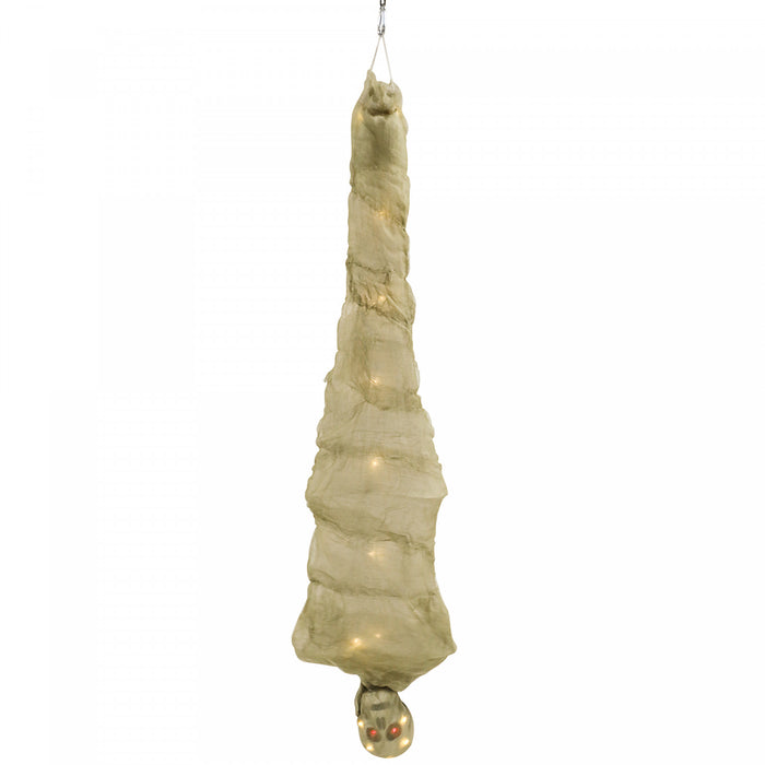 HOMCOM Momie d’Halloween suspendue 183 cm, decoration cocon inversee