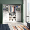Bestar Florence 85" Modular Reach-In/Walk-In Closet System with Storage - White|Système de garde-robe et pièce-penderie modulaire Florence de Bestar de 85 po avec rangement - blanc