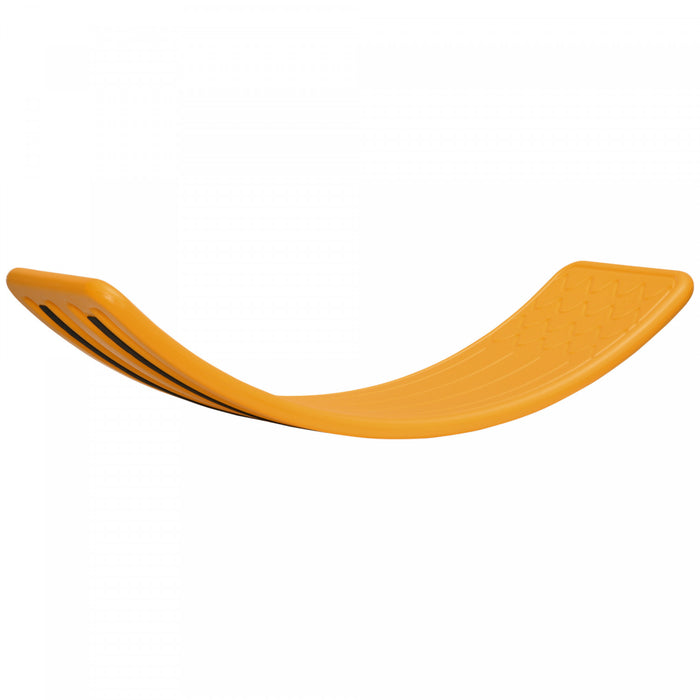 Qaba Planche D'equilibre 32,3\" Pour Enfants, Planche A Bascule Courbee, Apprentissage Prescolaire Termine, Jouet Montessori Waldorf, Pour 3 A 6 Ans, Jaune