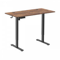 TygerClaw Bureau Assis-Debout avec Ports USB et Rangement (Marron)
