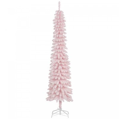 HOMCOM 7' Artificial Christmas Tree with Realistic Branches Pink