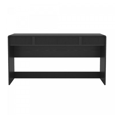 Novara Contemporary 60" Writing Desk in Black (2-Drawer) | Bureau d'ecriture contemporain Novara 60" en noir (2 tiroirs)