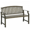 Outsunny Banc de Jardin en Metal avec Assise et Dossier a Lattes, Noir