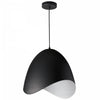 Grand luminaire suspendu Myra de Dainolite avec fini noir et 1 ampoule