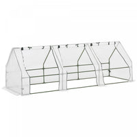 Outsunny 9 'x 3' X 3' Mini Serre Tunnel Portatif Pour Plantes De Tente De Culture Maison Chaude Avec